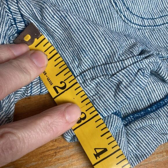 The North Face | Blue White Striped Linen Blend Draw String Cuffed Shorts Sz 0 - Picture 8 of 9